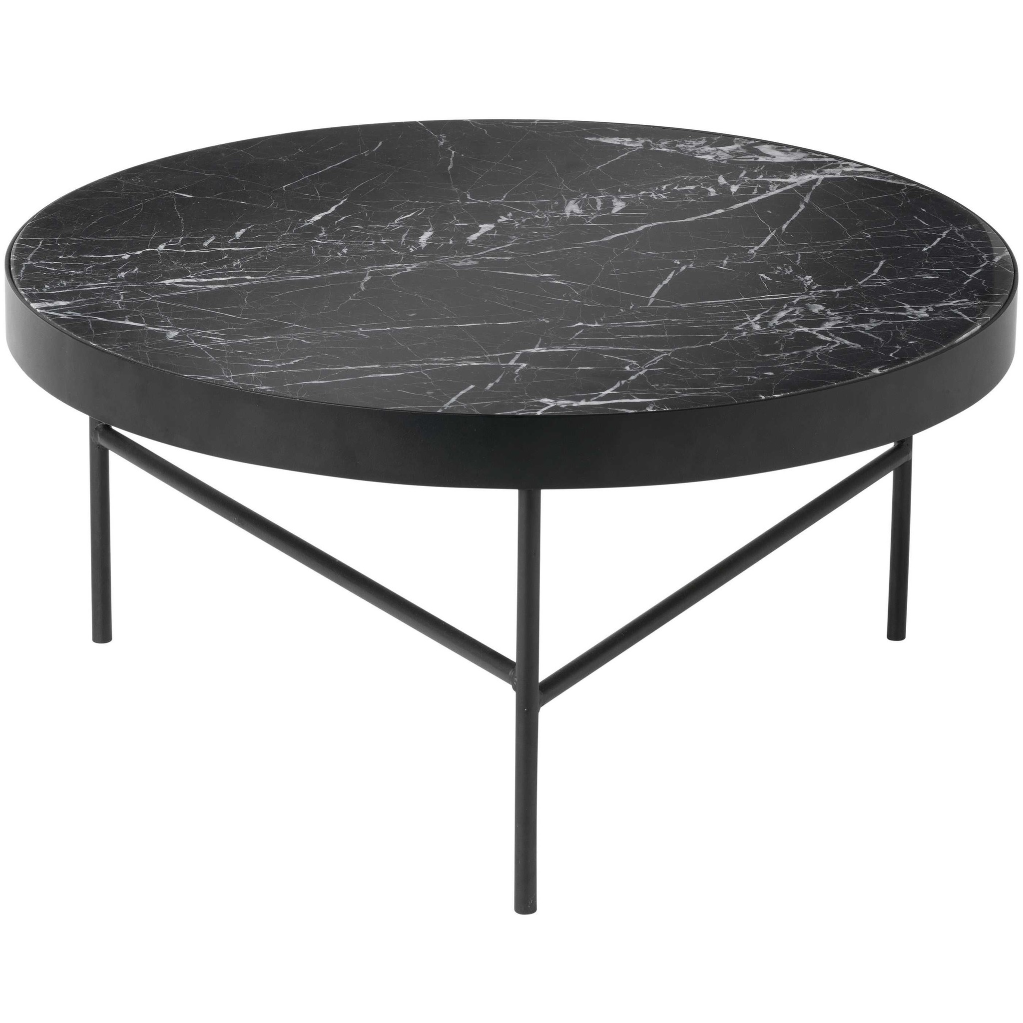 Ferm Living Marble Table - Black Marquina - Large