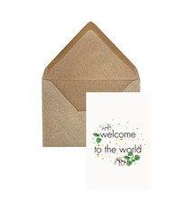 Creative Lab Amsterdam elephant grass greeting card - welcome to the world