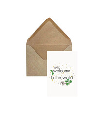 Creative Lab Amsterdam elephant grass greeting card - welcome to the world