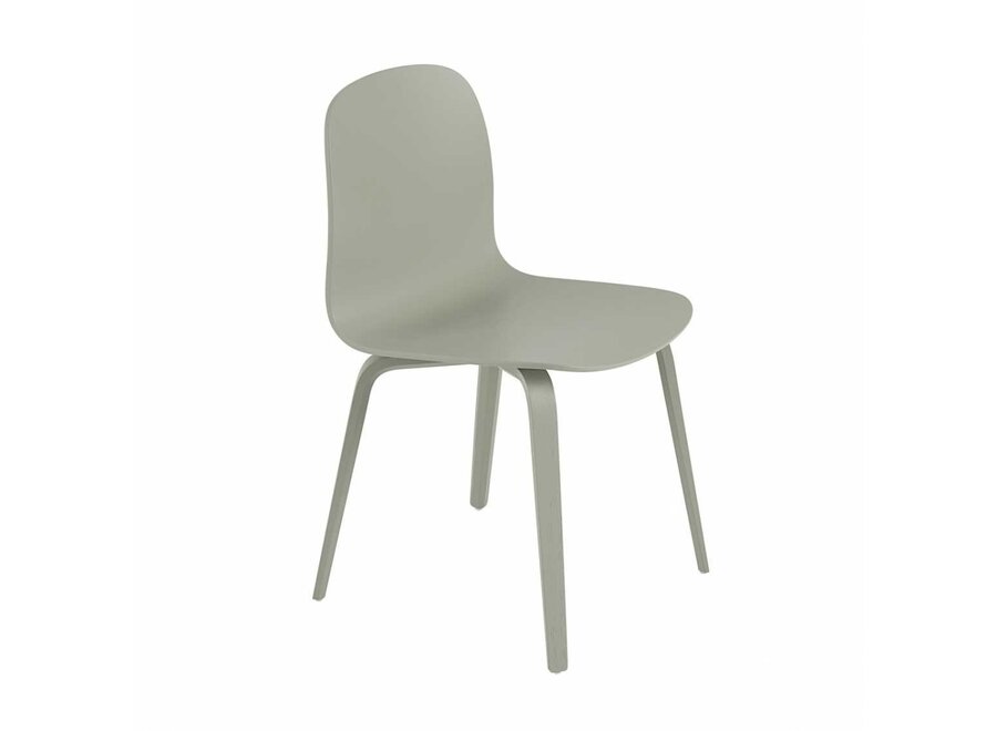 VISU CHAIR / WOOD BASE / WOOD SHELL - Dusty Green