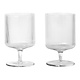 Ferm Living Ripple Wine Glasses (Set of 2) - Clear