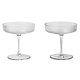 Ferm Living Ripple Champagne Saucers (set of 2) - Clear