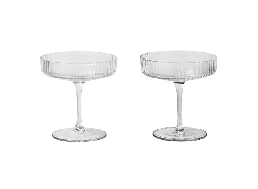 Ripple Champagne Saucers (set of 2) // Clear