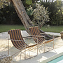 Desert Lounge Chair -  Stripe Off-White/Chocolate / Cashmere