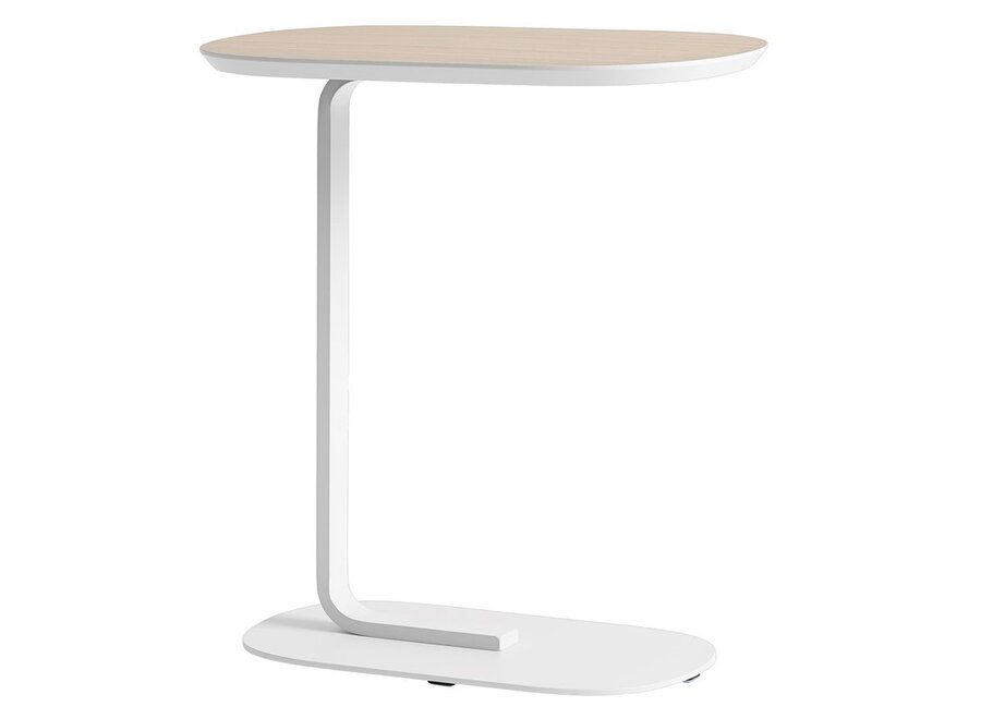 Relate Side Table - Solid Oak/Off-White - h 60,5 cm