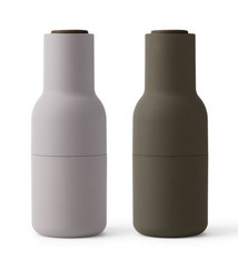 Audo Bottle Grinder - Hunting Green/Beige w. Walnut Lid