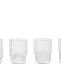 Ferm Living Ripple Small Glasses  (set of 4) - h6cm - Clear