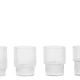 Ferm Living Ripple Small Glasses  (set of 4) - h6cm - Clear