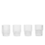Ripple Small Glasses (set of 4) - h6cm - Clear