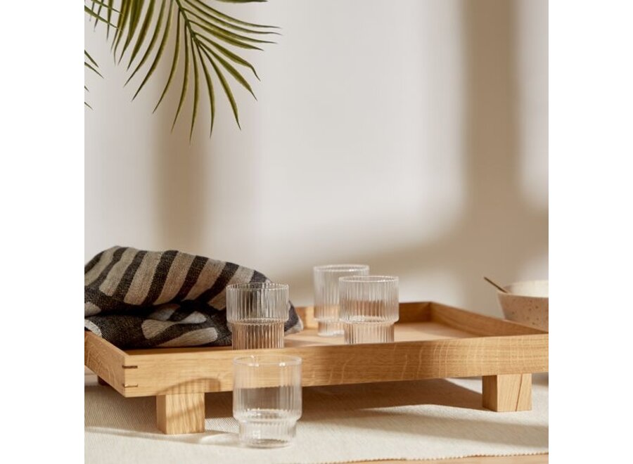 Ripple Small Glasses (set of 4) - h6cm - Clear