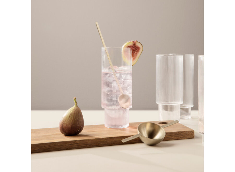 Ripple Long Drink Glasses (Set of 4) // clear