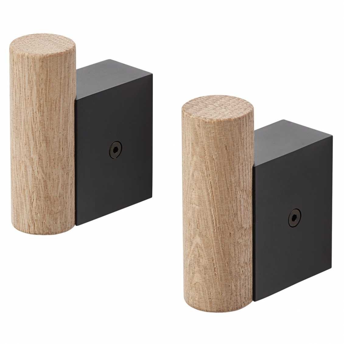 Muuto Attach Coat Hook (set of 2) - oak/black