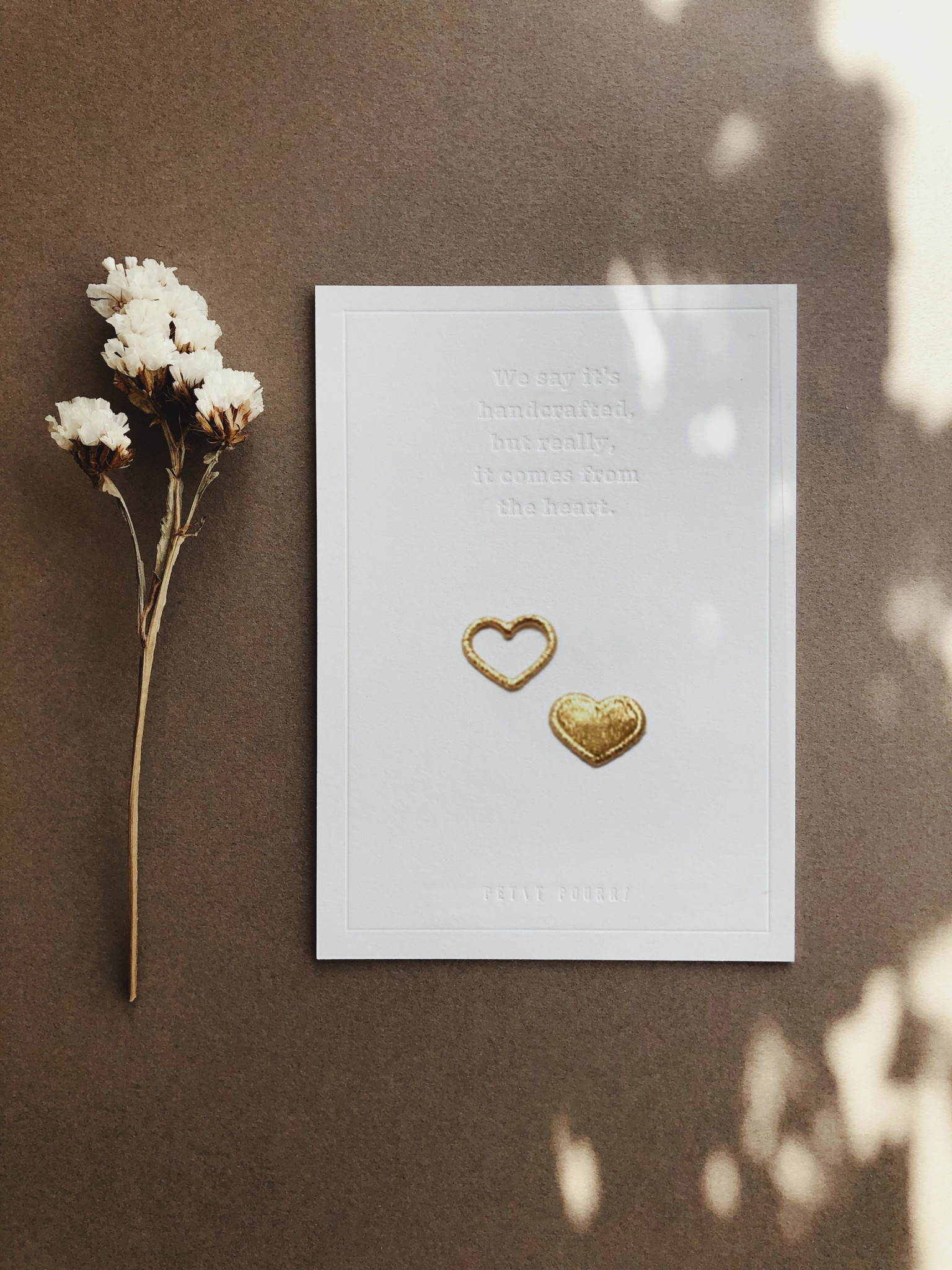 Petit Pourri Twinning Mini hearts gift card