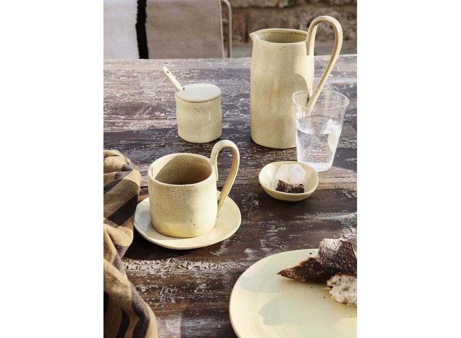 Flow plate - medium - Yellow speckle