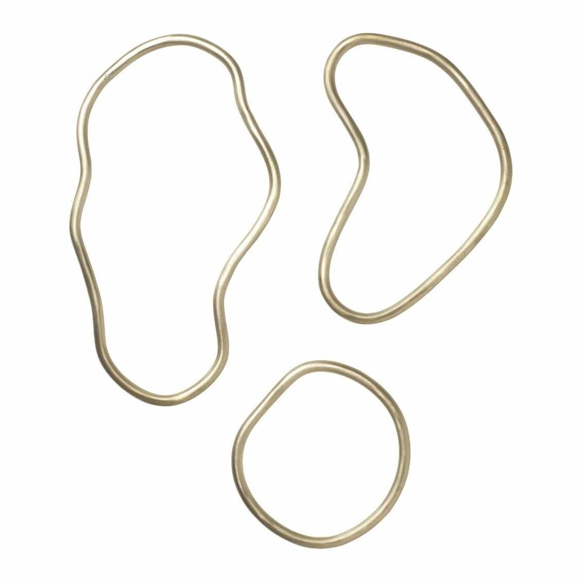 Ferm Living Pond Trivets - Set of 3 - Brass