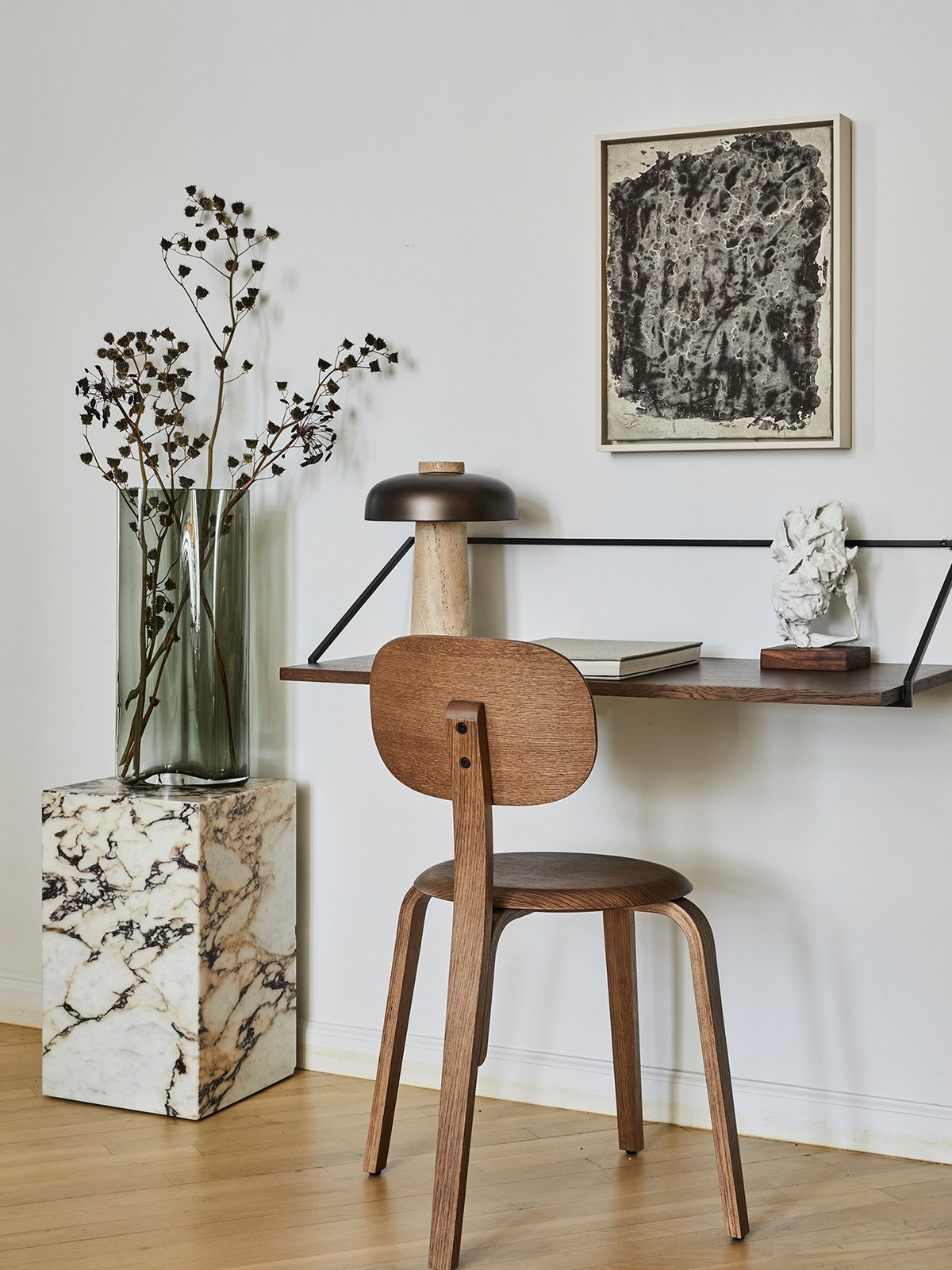 Audo Rail Desk by Keiji Ashizawa - Dark Stained Oak