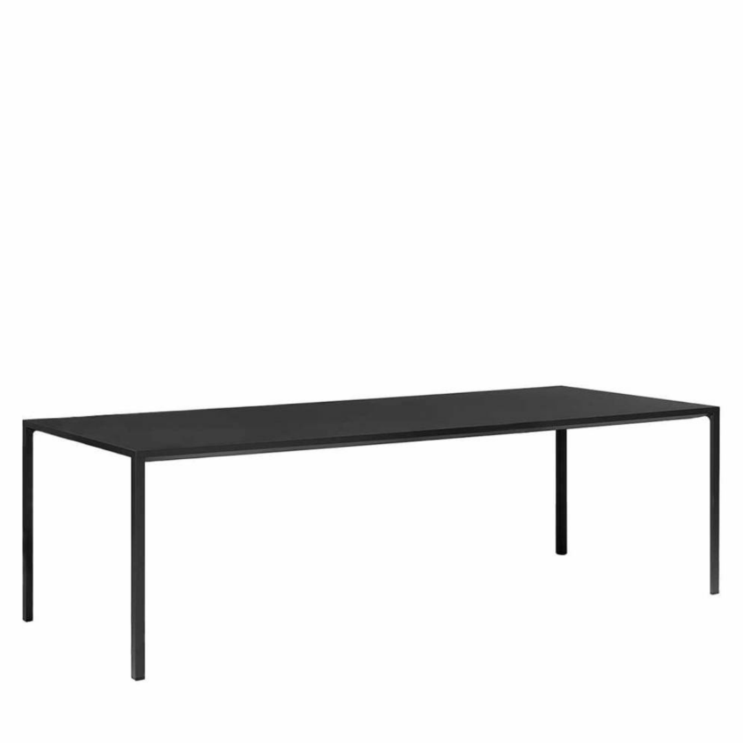 HAY New Order Table - 300 cm x 100 cm - Charcoal/Dark Grey Linoleum