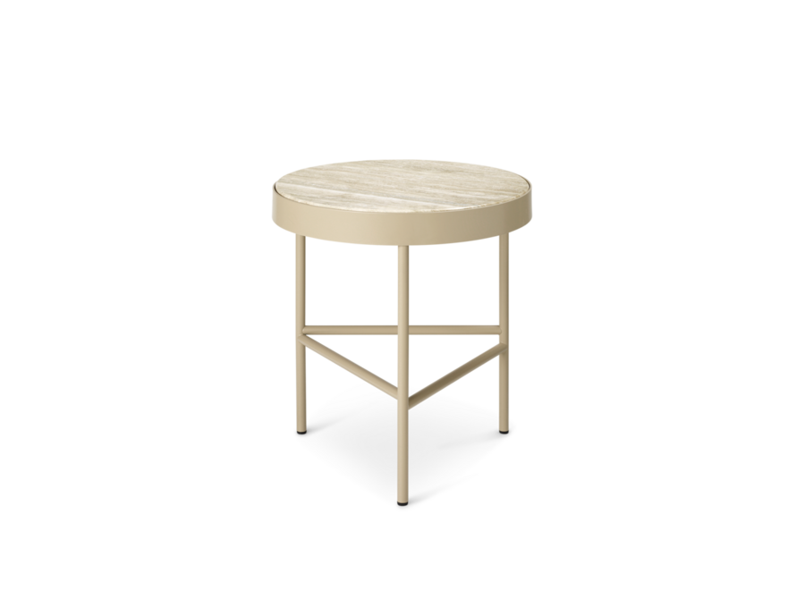 Travertine Table - Medium - Cashmere