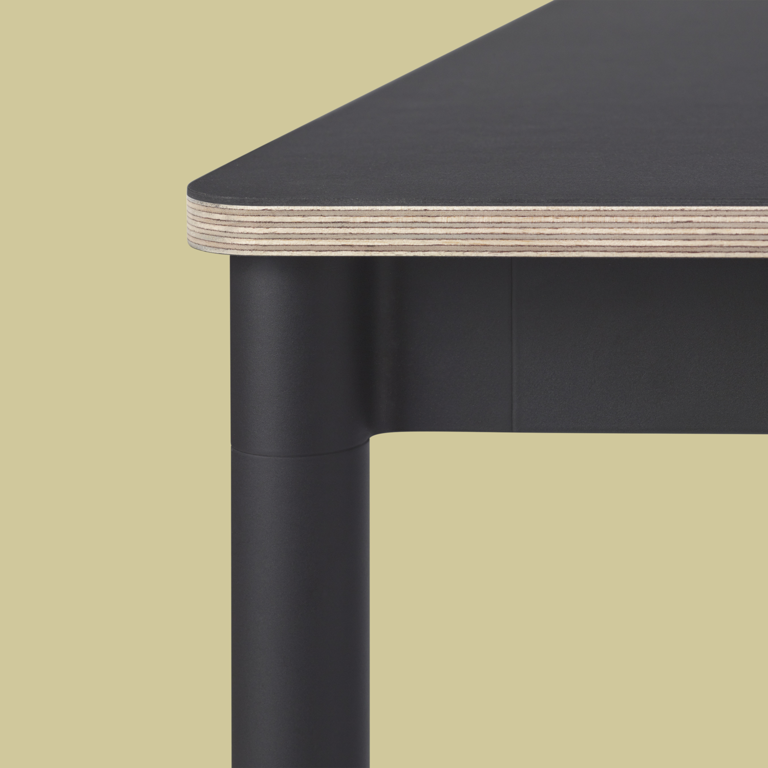 Muuto Base table - black laminate - plywood - black - L190cm W85cm