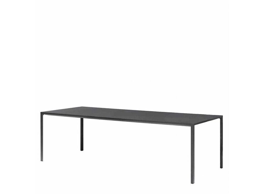 New Order Table - 300 cm x 100 cm - Charcoal/Dark Grey Linoleum