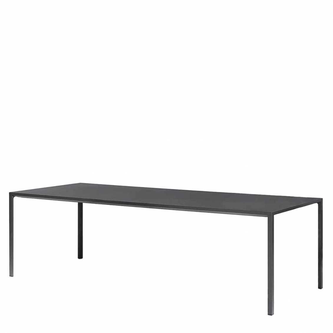 HAY New Order Table - 300 cm x 100 cm - Charcoal/Dark Grey Linoleum