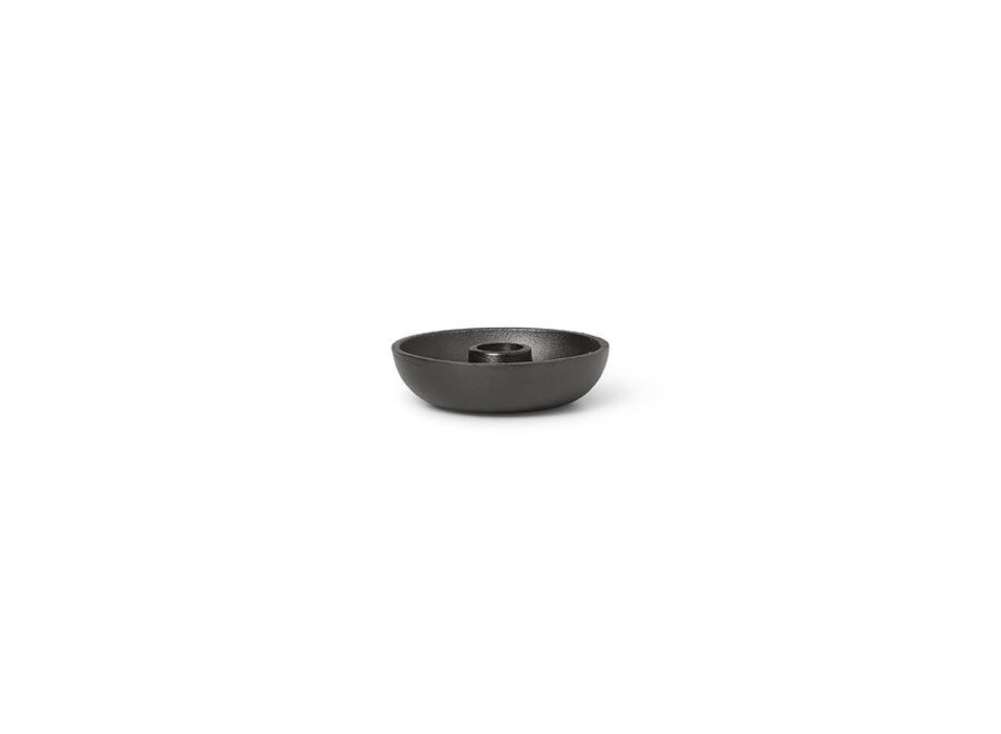 Bowl Candle Holder -Single-Blackened Alu
