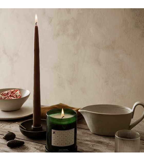 Ferm Living Bowl Candle Holder -Single-Blackened Alu