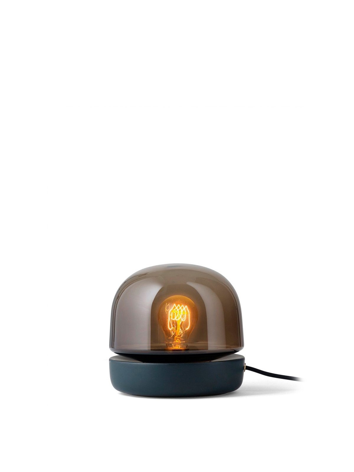 Stone Table Lamp - Black Anthracite Glass