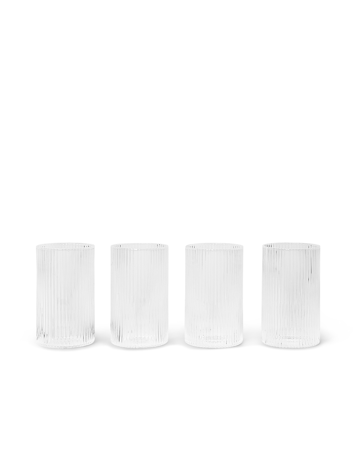 Ferm Living Ripple Verrines - Set van 4 - Clear