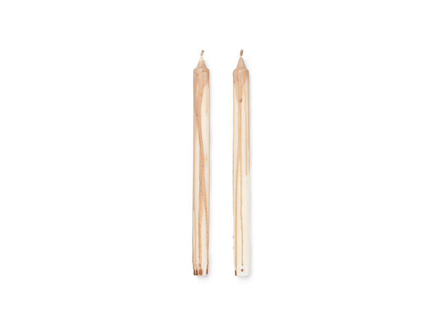 Dryp Candles  (Set van 2) - beige