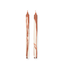 Ferm Living Dryp Candles (Set van 2) – rust