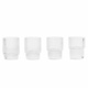 Ferm Living Ripple Glasses (set of 4) - Clear