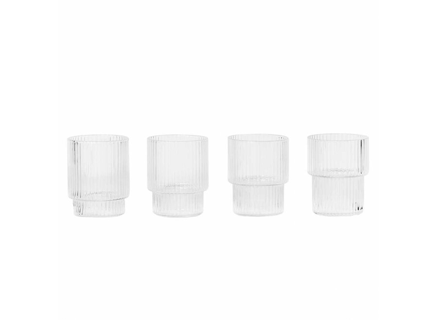 Ripple Glasses (set of 4) - Clear