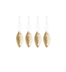 Ferm Living Leaf Brass Ornaments (set of 4)