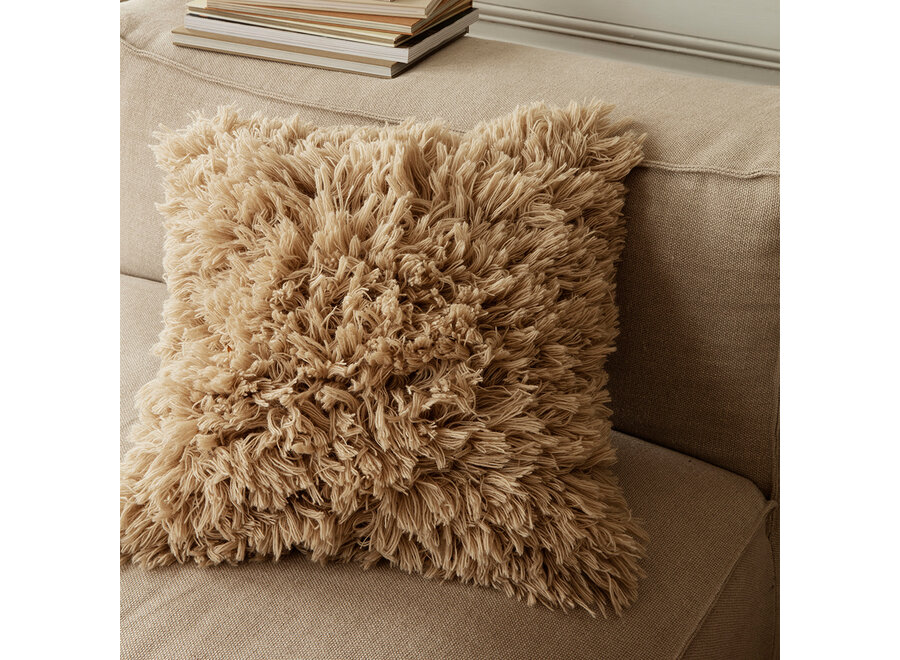 Meadow High Pile Cushion - Light Sand