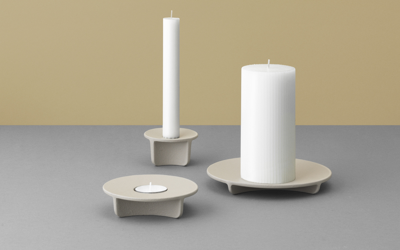 Fe Tealight Holder - Light Grey