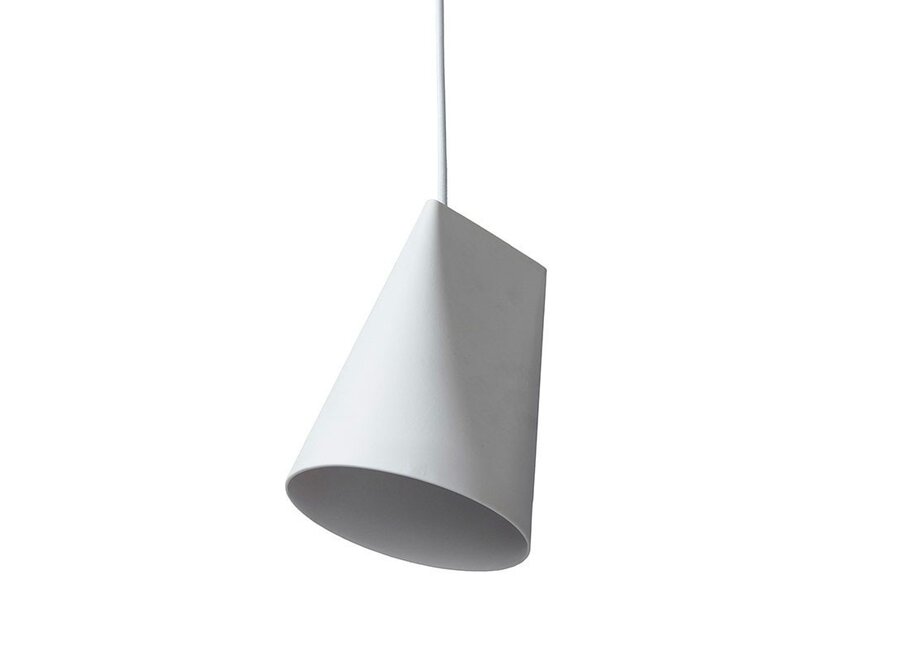 Ceramic lamp - white - wide