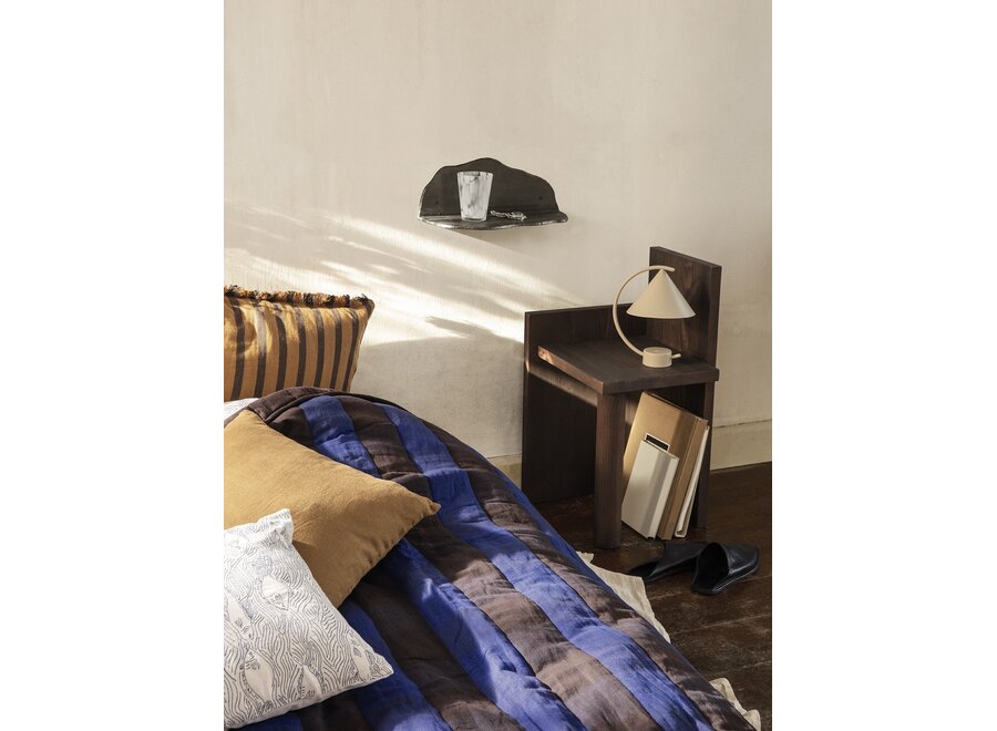 Grand Quilted Blanket - Choco / Bright Blue