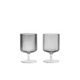 Ripple Wine Glasses - set of 2 - Smoked Grey