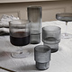 Ferm Living Ripple Wine Glasses - set of 2 - Smoked Grey