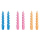 HAY Candle Spiral - set of 6 - Sky Blue/Dark Pink/Dark Peach