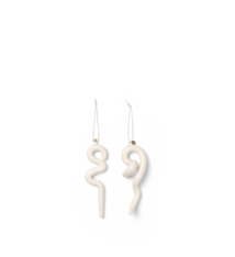 Ferm Living Doodle Ornaments - set of 2 - Off-White