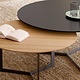 Treku Kabi Coffee Table - diam. 65 cm - Walnut / Graphite Legs