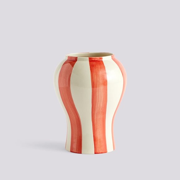 HAY Sobremesa Stripe Vase-Small-Red