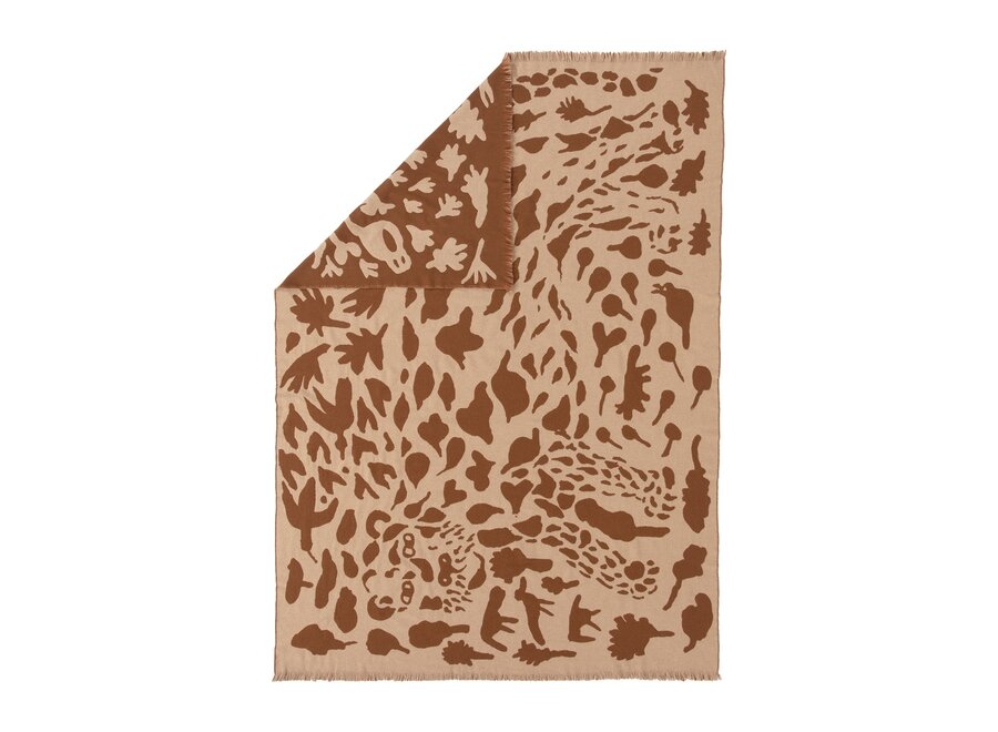 Iittala Oiva Toikka Collection Deken 180x130cm cheetah bruin