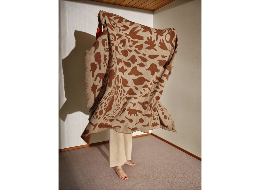 Iittala Oiva Toikka Collection Deken 180x130cm cheetah bruin