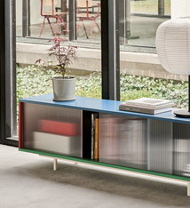 HAY Colour Cabinet w. Glass Doors Floor - Large - Multi