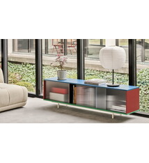 HAY Colour Cabinet w. Glass Doors Floor - Large - Multi