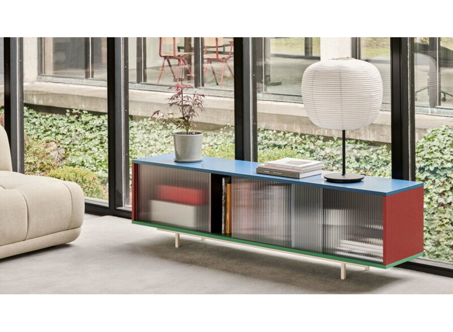 Colour Cabinet w. Glass Doors Floor - Large - Multi