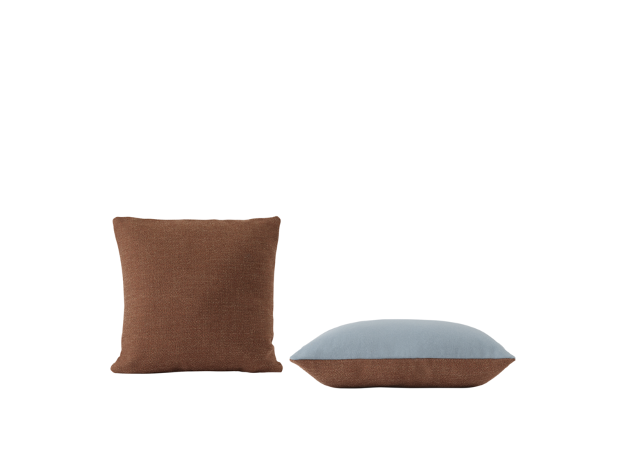 Mingle Cushion - Copper Brown/Light Blue (45 x 45 cm)